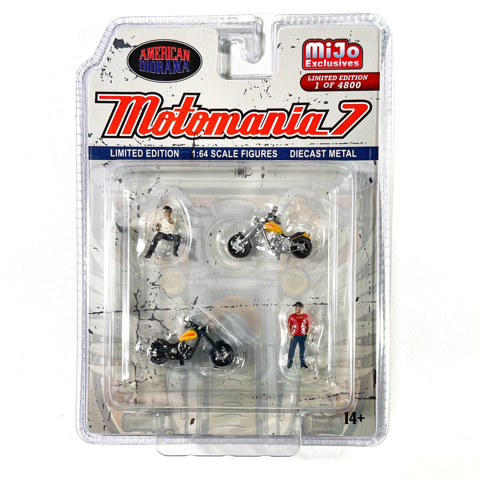 American Diorama Figures 4er Set Figuren Motomania 7 Limited Edition 1:64