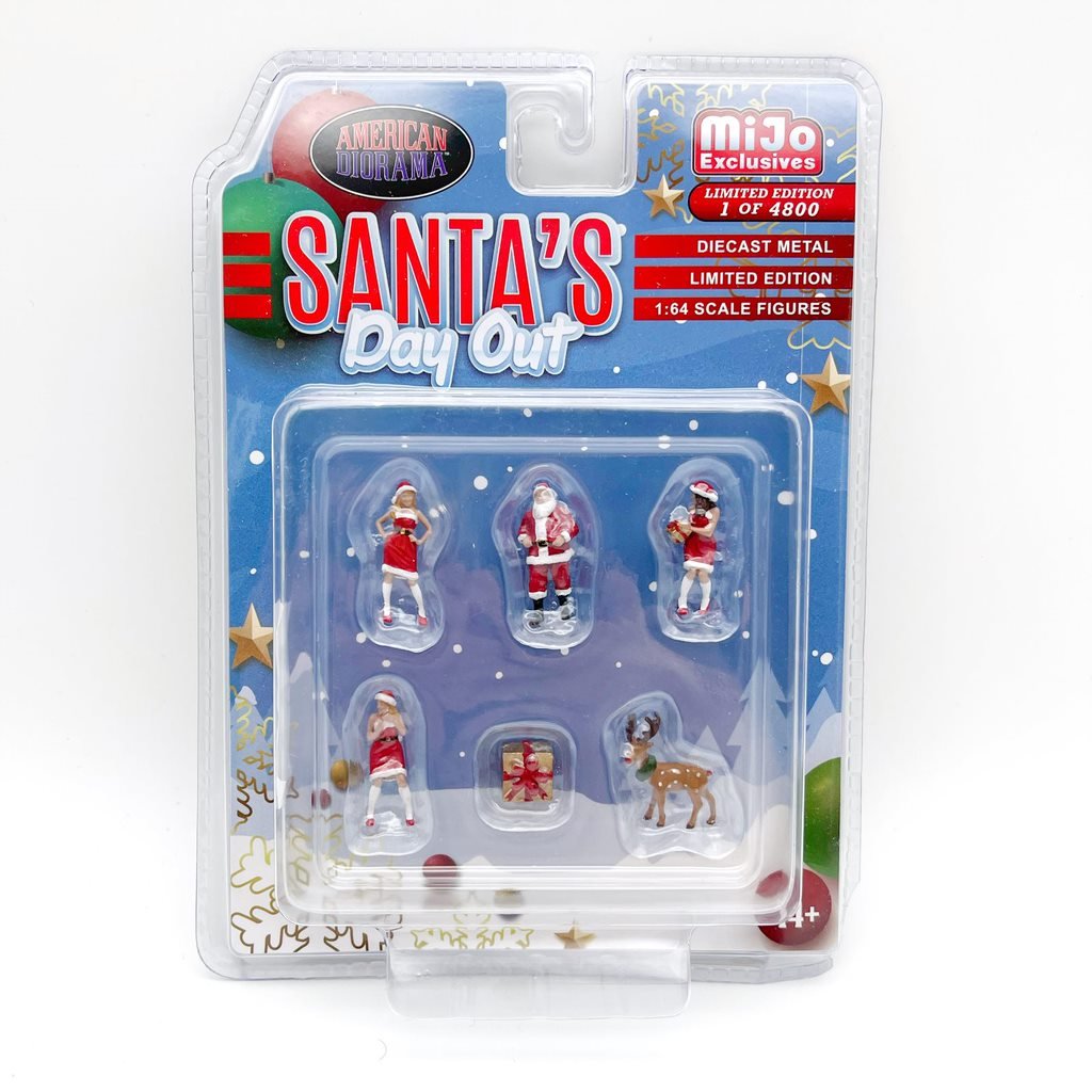 American Diorama-American Diorama Figures 6er Set Santas Day Out Figuren Limited Edition Mijo Exclusive 1:64 - Spielwaren-Bunjaku