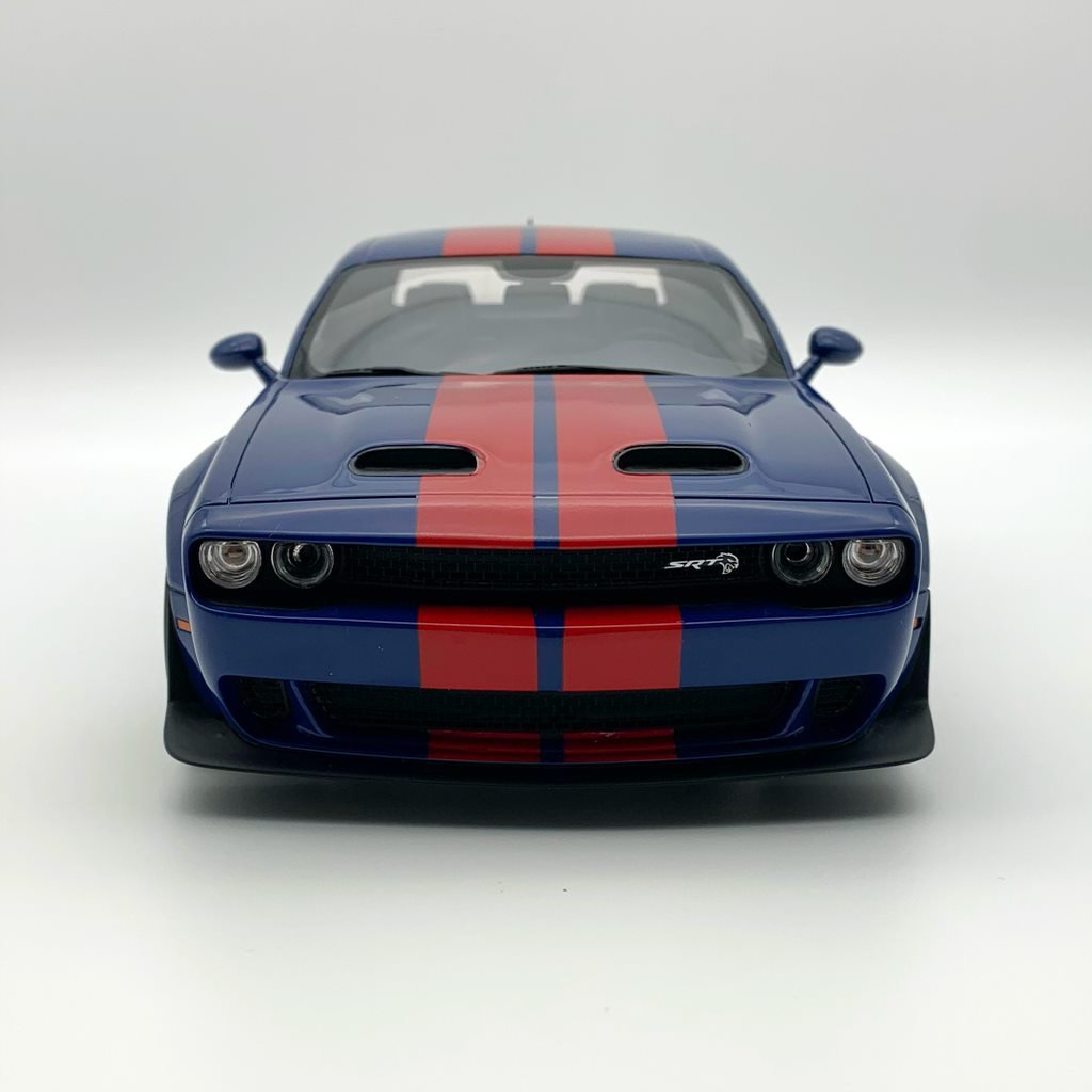1/18 Dodge Challenger Super Stock 2021 Blue Resin Model Car by GT Spirit  GT362