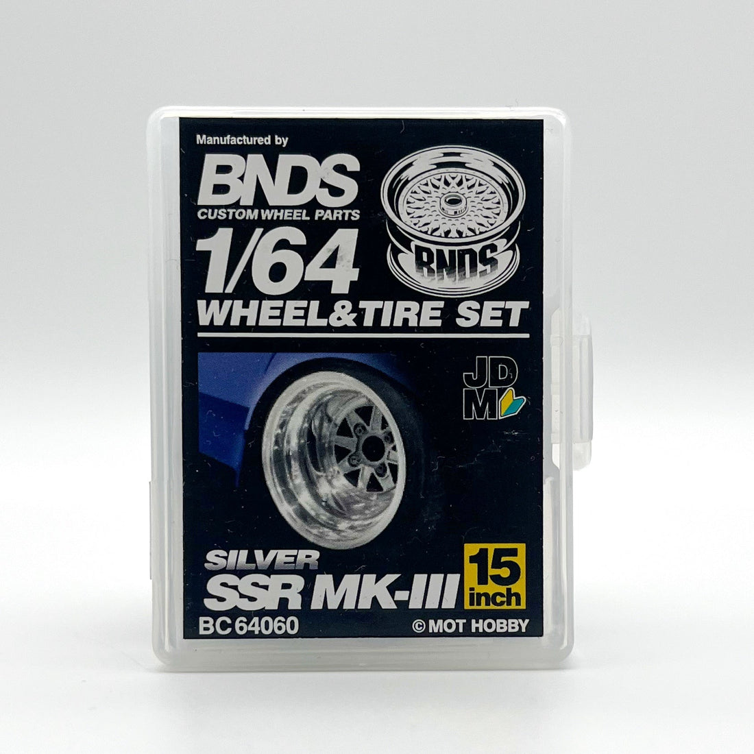 Mot Hobby BNDS-Mot Hobby BNDS SSR MK-III Silber Silver Wheel &amp; Tire Reifen Räder 1:64 - Spielwaren-Bunjaku